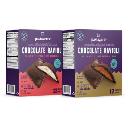 Chocolate Ravioli Bundle - Top Sellers (Strawberry Cheesecake, Peanut Butter & Jelly)