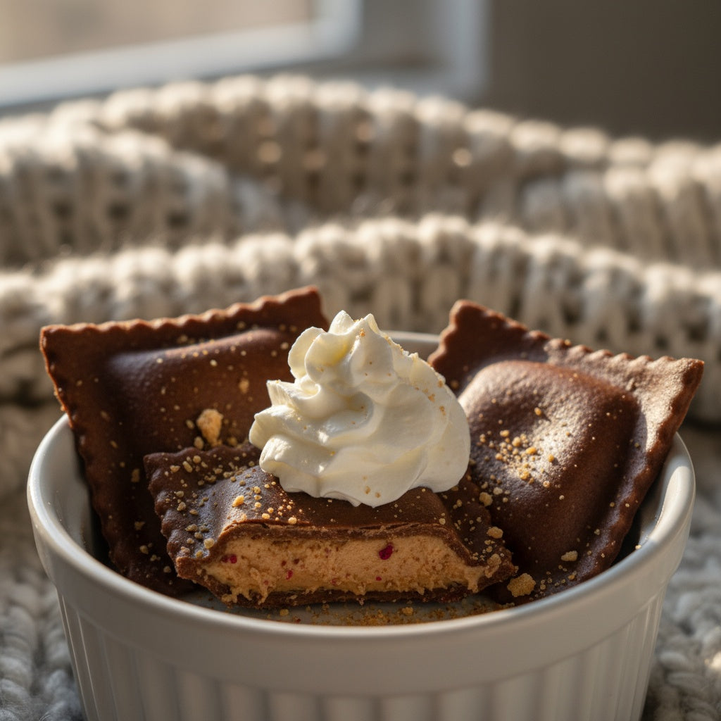 Chocolate Peanut Butter & Jelly Ravioli